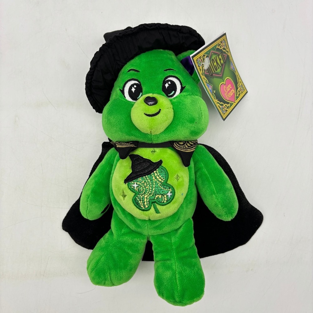 Care Bears x Wicked Good Luck Bear Elphaba Plush 9" Limited Edition Wizard of Oz